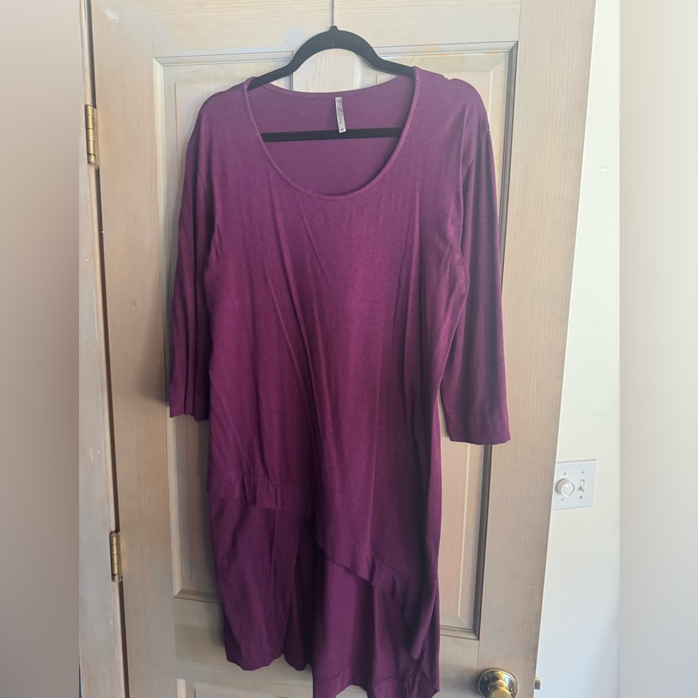 Blue Canoe organic cotton dress with asymmetric front line - Picture 2 of 4